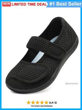 Women's Wide Barefoot Walking Shoes Hook & Loop Knit Mesh Zero Drop